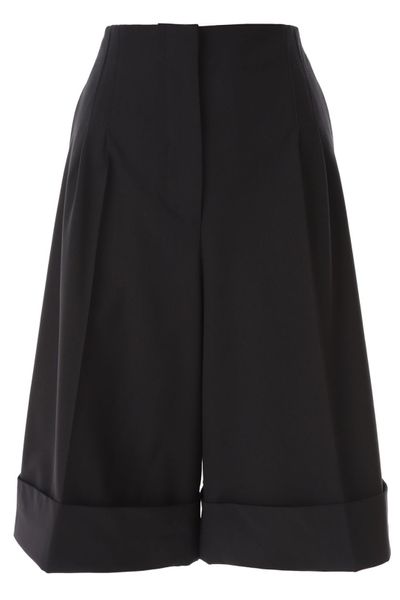 MSGM Pleated Wide-Leg Shorts