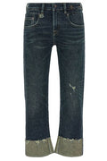 R13 Turn-Up Straight-Leg Jeans