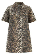 Ganni Leopard Printed Mini Dress