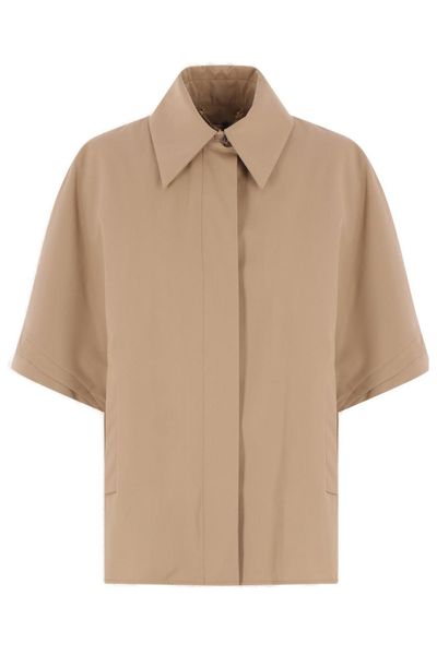 Max Mara Parole Button Detailed Short-Sleeved Cape