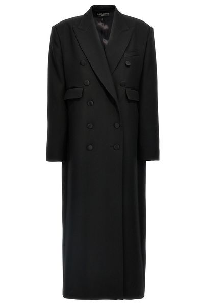 Dolce & Gabbana Long Double-Breasted Tuxedo Coat