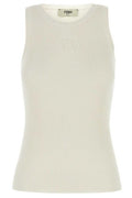 Fendi Logo Detailed Knitted Tank Top