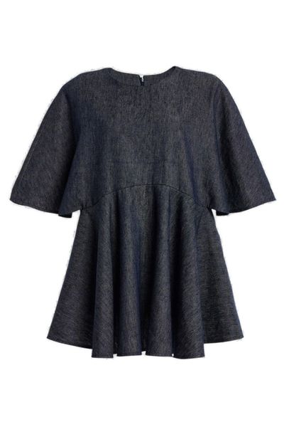ASHLYN Zephy Short-Sleeved Crewneck Blouse