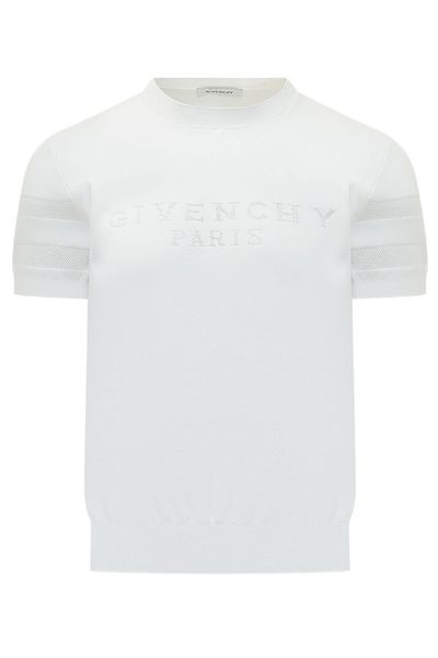 Givenchy Logo Short Sleeve Knitted Top