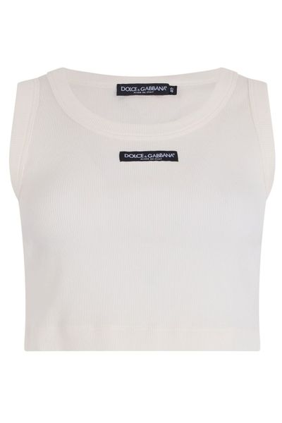 Dolce & Gabbana Ribbed Cropped Tank Top