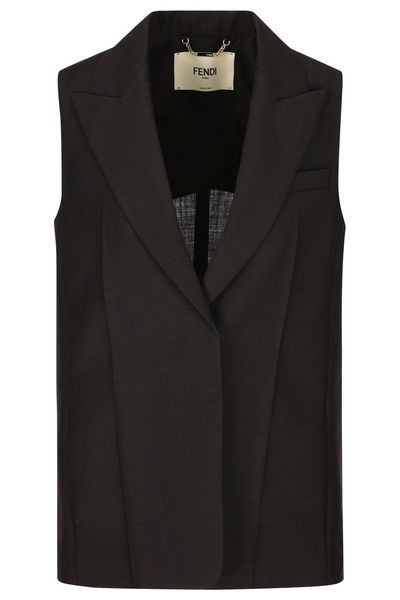 Fendi Peak Lapels Sleeveless Tailored Vest
