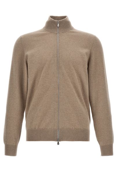 Brunello Cucinelli Zip-Up High Neck Cardigan