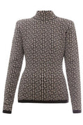 Balmain Monogram Jacquard Slim Cut Knitted Jumper