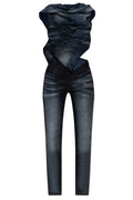 Diesel De-Clodia-Fsg Denim Jumpsuit