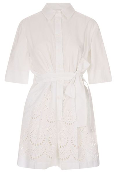 P.A.R.O.S.H. Short-Sleeved Belted Jumpsuit