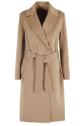 Max Mara Studio Double-Breasted Belted Long Coat