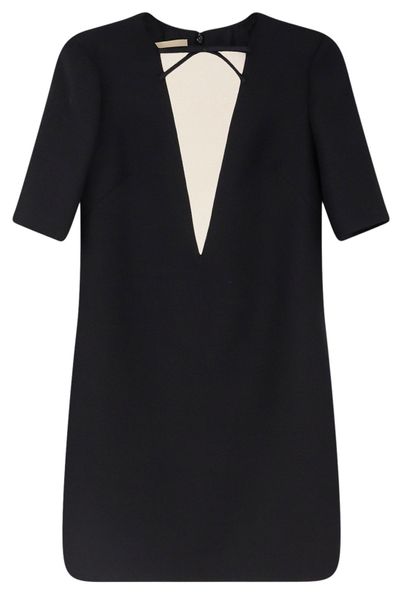 Valentino Bow Detailed Short-Sleeved Dress