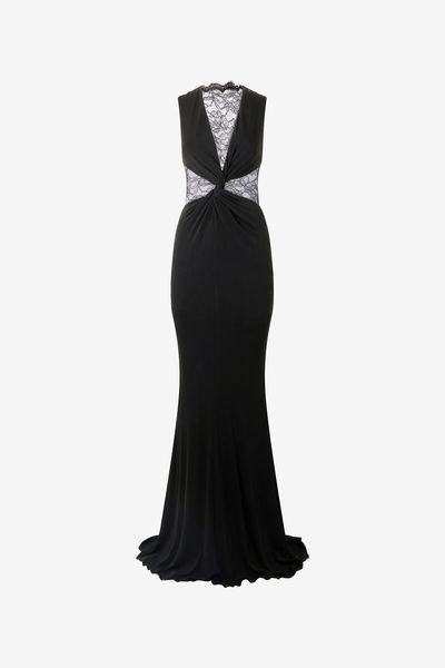 Roberto Cavalli Long Dress With Lace Detail