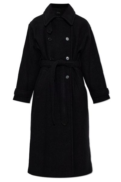 A.P.C. Lea Belted Double-Breasted Coat