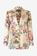 Roberto Cavalli Bird-Print Single-Breasted Blazer