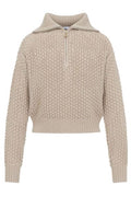 Max Mara Tequila Open-Knit Zip Detailed Jumper