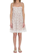 Dolce & Gabbana Small Rose-Printed Short Poplin Dress