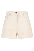 Valentino VGOLD Logo Patch Denim Shorts