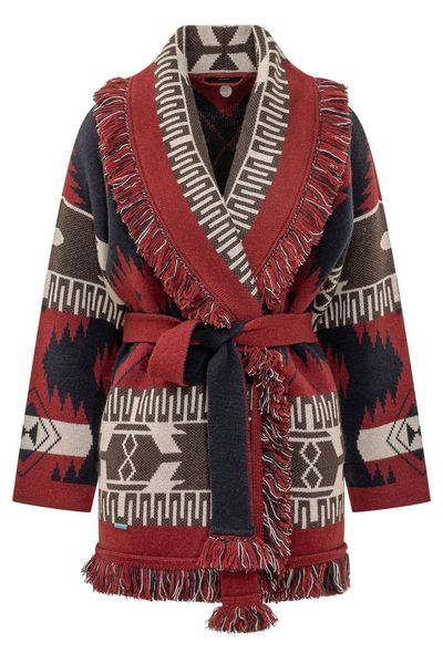 Alanui Icon Jacquard Belted Cardigan