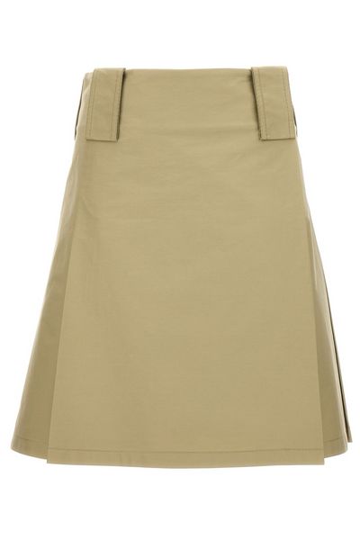 Burberry Pleated A-Line Midi Skirt