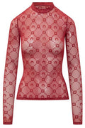 Marine Serre Second Skin Semi-Sheer Top