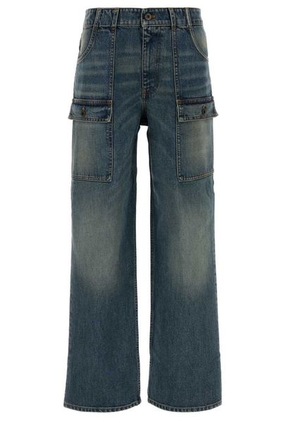 Miu Miu Logo-Patch Denim Jeans