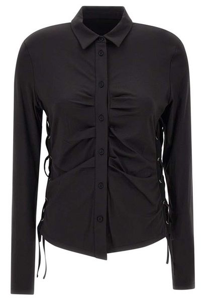 Heron Preston Ruched Detailed Buttoned Shirt