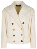 Balmain Cropped Reefer Jacket
