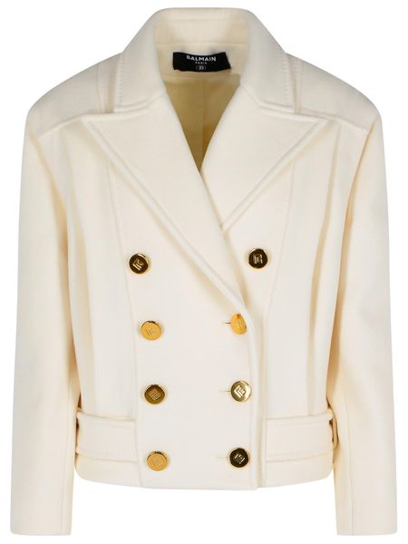 Balmain Cropped Reefer Jacket