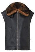 Fendi FF Buckle Shearling Gilet