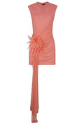 David Koma Cactus Dahlia And Drape Mini Dress