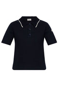 Moncler Short-Sleeved Knitted Polo Shirt