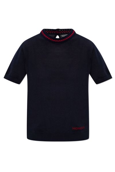 Moncler Jacquard Logo Crewneck Jumper