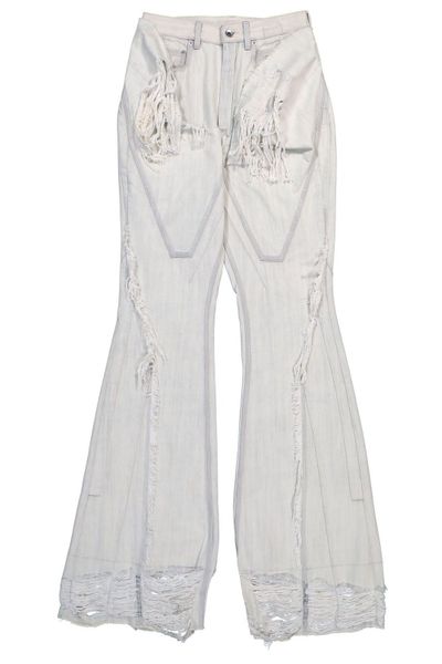Rick Owens DRKSHDW Distressed Slivered Bootcut Jeans