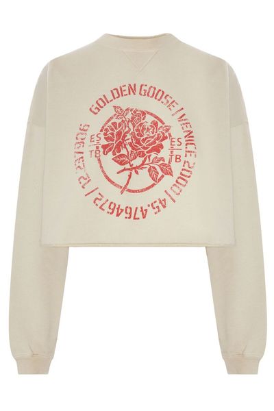 Golden Goose Deluxe Brand Printed Cropped Sweatshirt