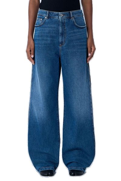 Sportmax Gastone Logo-Patch Wide-Leg Jeans