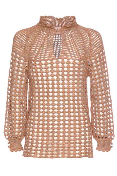 Valentino Crochet High Neck Jumper