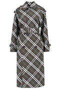 Burberry Double Breasted Belted Checked Coat