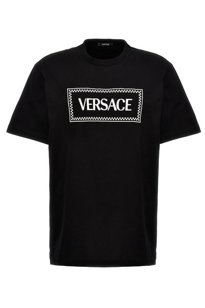 Versace Logo Printed Crewneck T-Shirt