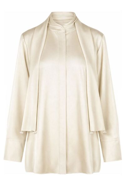 Jil Sander Draped Scarf-Collar Top