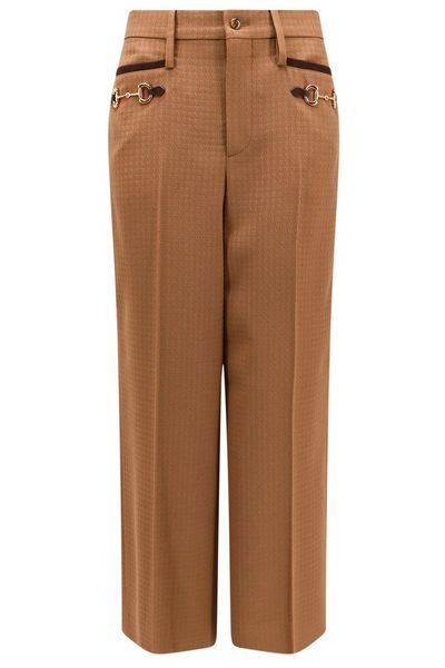 Gucci Horsebit Detailed Tailored Trousers