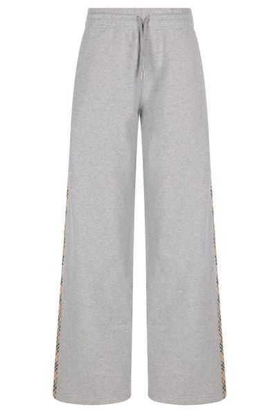 Burberry Wide-Leg Checked Band Drawstring Trousers