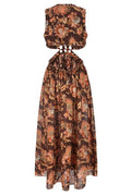 Zimmermann Aster Cut-Out Printed Dress