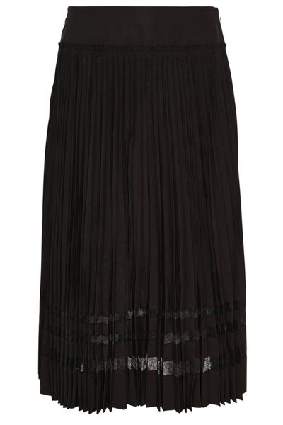 3.1 Phillip Lim Lace Insert Midi Pleated Skirt