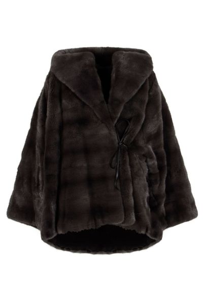 Yves Salomon Belted Hooded Coat