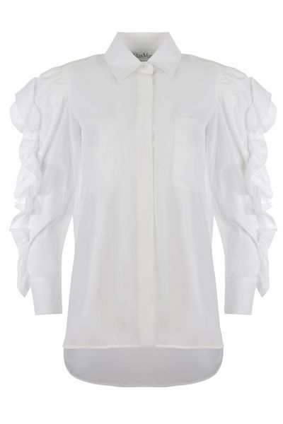 Max Mara Pleiadi Buttoned Ruffle-Sleeved Shirt