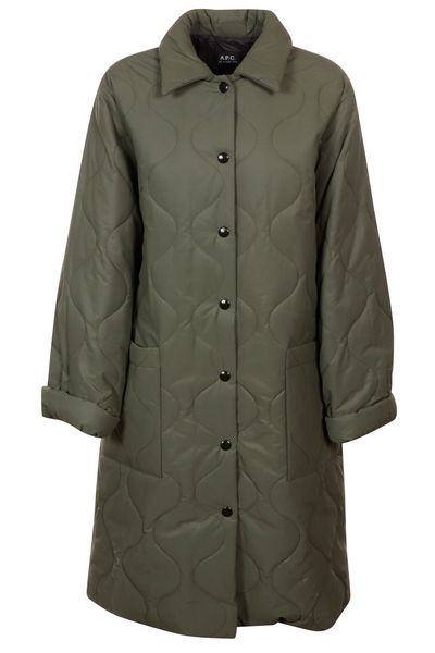 A.P.C. Sarah Quilted Buttoned Coat
