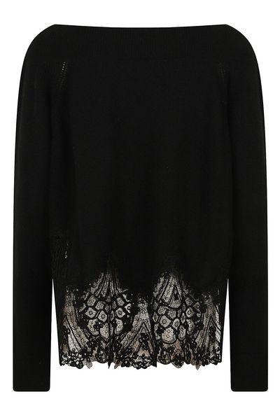 Ermanno Scervino Lace-Trim Sweater