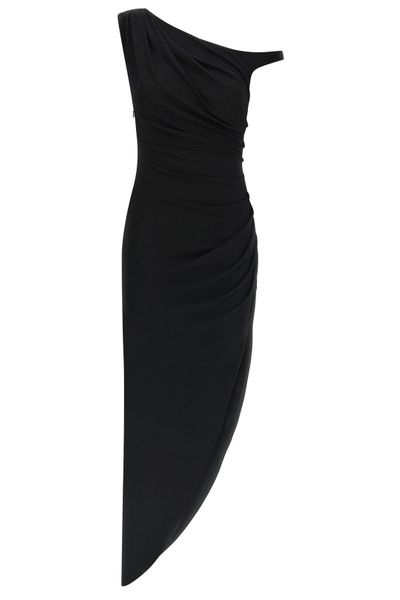 Elisabetta Franchi Jewel Strap Asymmetric Dress