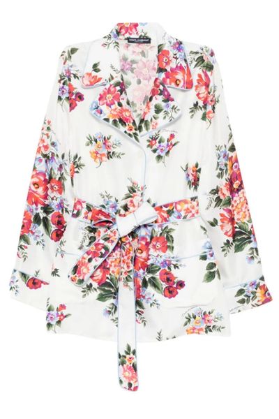 Dolce & Gabbana Floral Belted Shirt